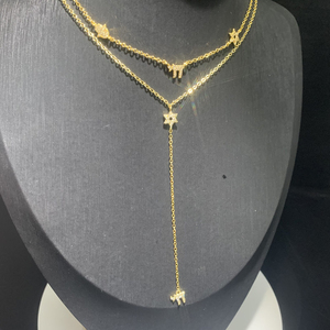 Collana con Ciondolo Stella Occhio Chai Placcata Oro con Micro Pavé di Zirconi Simbolo della Vita Amuleto Gioielli <span class=keywords><strong>Religiosi</strong></span> <span class=keywords><strong>Ebraici</strong></span> - Product Image 5