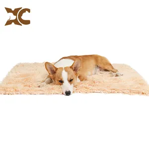 Wholesale Custom Premium Luxury Designer Large Weighted Calming Dog Fleece Mat Blankets Beds Pet Washable Car Thick Soft