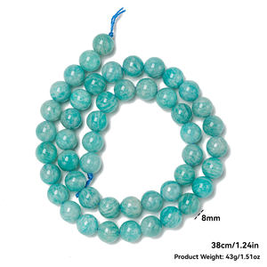Haute qualité 8mm pierres précieuses en vrac naturel rond Calcite Sunstone grenat <span class=keywords><strong>Malachite</strong></span> Amazonite pierre perles brin pour la fabrication <span class=keywords><strong>de</strong></span> bijoux - Product Image 6