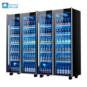 Refrigerador Comercial con Puerta de Vidrio, Exhibidor de Vino, Mini Congelador, Enfriador de Vidrio de Una o Dos Puertas con Pantalla LCD Superior - Product Image 1