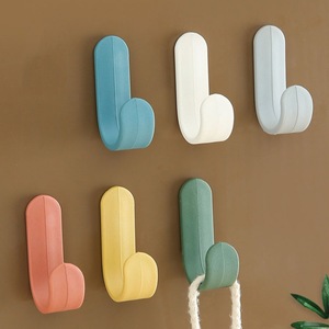 J-Shaped Wall Mounted <b>Adhesive</b> <b>Hook</b> Self-<b>Adhesive</b> Mini Door Coat <b>Hook</b> For Home Use Nordic Style Traceless <b>Hook</b> - Product Image 1