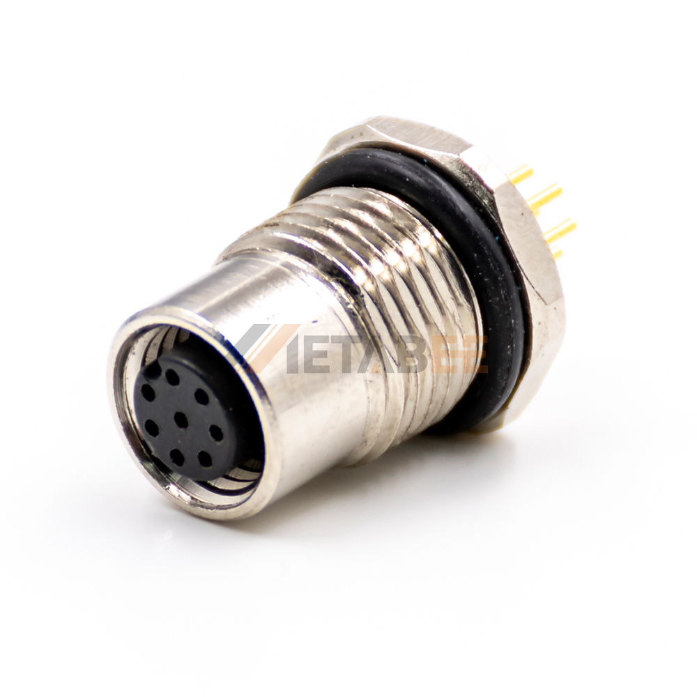 Female Straight PCB Front Mount