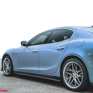 Kit carrosserie en fibre de carbone 2018-2019 pour Maserati <span class=keywords><strong>Ghibli</strong></span> dans le style CMST, lèvre avant, diffuseur arrière, jupes latérales et spoiler de coffre, lifting - Product Image 4