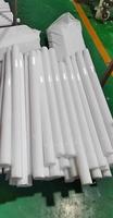 Barres conductrices en PTFE anti-électrostatiques, barres en plastique PTFE rempli de carbone pour environnements explosifs, conformes à la norme ASTM D257