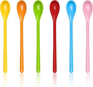 Cuillère à glace biodégradable en amidon de maïs à long manche, écologique et jetable - Product Image 1