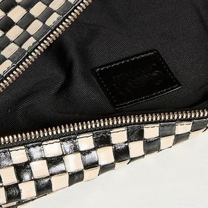 Sacs messagers en cuir noir à carreaux personnalisés pour femmes, sacs bandoulière décontractés, sacs de voyage, grande capacité, sangle réglable, sac banane - Product Image 4