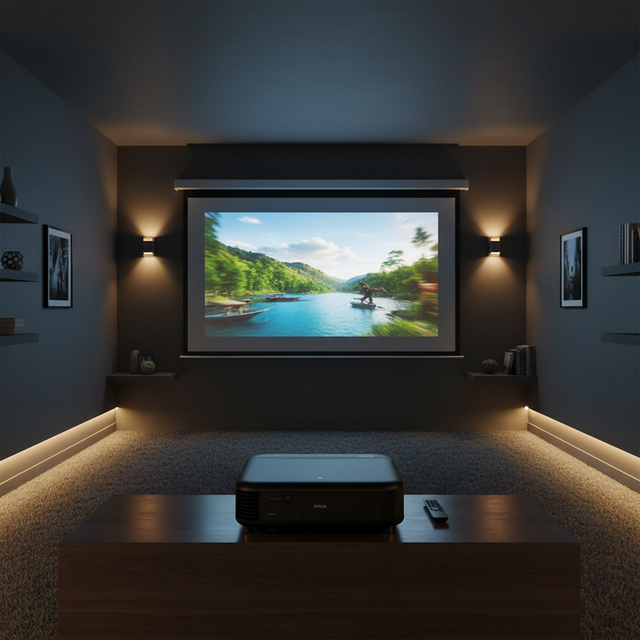 EH-LS650B Android 11 4K Ultra-High Definition Laser TV Home Theater Projector with 3600 ANSI Lumens and 16GB Storage