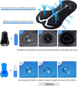 <span class=keywords><strong>Pantaloncini</strong></span> da <span class=keywords><strong>bici</strong></span> <span class=keywords><strong>imbottiti</strong></span> da uomo 4D da ciclismo con gambe antiscivolo biancheria intima da ciclismo a vita larga - Product Image 5