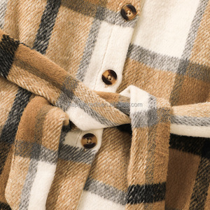 High Street Long Sweat à capuche en laine pour filles Veste en tweed à carreaux pour enfants de 2 à <span class=keywords><strong>14</strong></span> <span class=keywords><strong>ans</strong></span> - Product Image 5