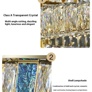 Hậu hiện đại đơn giản sang trọng thiết kế pha lê Vỏ đèn trần cho phòng ngủ chính và phòng khách hạng nhất dẫn nguồn ánh sáng - Product Image 3