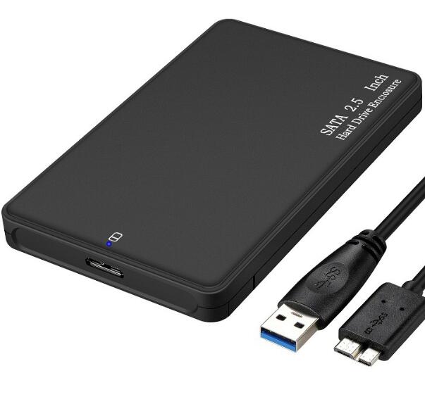 Stock 2.5 Plastic Enclosure USB 3.0 HDD SDD enclosure SATA to USB Hard Disk Case Housing support 2TB 4TB External Hard Drive