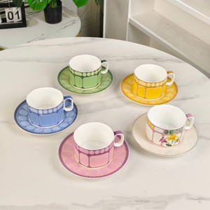 High Quality Light Luxury European <b>Bone</b> <b>China</b> Cups and Saucers Eco-Friendly for Afternoon <b>Tea</b> Wedding Gifts with Gift Boxes - Product Image 6