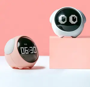 Veilleuse avec expression mignonne Émotion Réveil Lumière à commande vocale Électronique grand public multifonctionnelle - Product Image 4