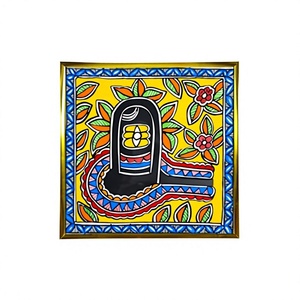 Arte Folclórico Indio, Pintura Madhubani, Decoración de Pared Hecha a Mano en Metal 3D, Patrimonio de Jharkand - Product Image 1