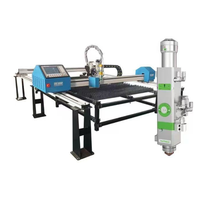 Machine de découpe laser à fibre portative 1500W, CNC, 3 axes, table de travail 1530, refroidissement par eau, Hiwin, pour tôles métalliques