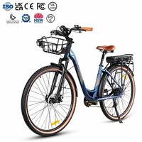 Vélo électrique classique personnalisable de 28 pouces, batterie 13AH, vélo électrique pour femme avec porte-bagages arrière, 250w350D, vélo électrique pour adulte