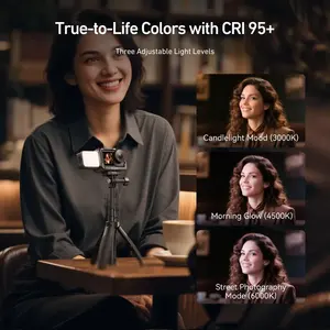 Luz de Relleno <span class=keywords><strong>Mini</strong></span> Impermeable de Liberación Rápida TELESIN para Cámaras OSMO Action <span class=keywords><strong>2</strong></span>/3/4/5 <span class=keywords><strong>Pro</strong></span>, Kit de Accesorios Compatible - Product Image 2