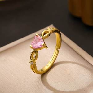 Bague en <span class=keywords><strong>cuivre</strong></span> réglable et colorée, ornée de zircon complet, en forme de papillon, de cœur et de <span class=keywords><strong>couronne</strong></span>, pour femme, idéale pour les mariages et les fêtes, vente en gros à Yiwu - Product Image 1