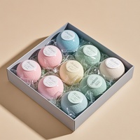 Coffret cadeau de bombes de bain de Noël Vente en gros Bombes de bain pétillantes dans des formes de vacances avec emballage de logo personnalisé