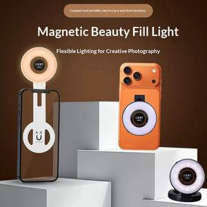 Mini lampe d'appoint LED magnétique pour téléphone, 3 modes d'éclairage réglables, idéale pour les selfies, la photographie, TikTok, les diffusions en direct et <span class=keywords><strong>Facebook</strong></span> - Product Image 1