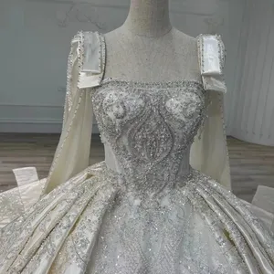 OBETTI LLH0031 lujo desmontable manga vestido de novia pesado con cuentas vestido de novia al por mayor nuevo estilo 2024