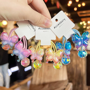 ยางรัดผมทรงผีเสื้อเปลี่ยนสีผมแบบไล่ระดับสี2ชิ้น/เซ็ต - Product Image 1