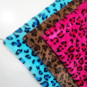 Mẫu Miễn Phí Phong Cách Tùy Chỉnh Đan Polyester Cực Fleece Vải Nhung Leopard In - Product Image 1