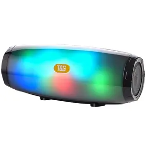 New Sales T&G TG165 5W*2 Portable Wireless Speaker, With Dancing LED Waterproof Speaker, Support AUX USB Subwoofer