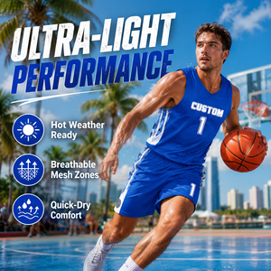 Set di Uniformi Personalizzate per Squadre di Basket Tropicali, Maglia e Pantaloncini Ultra Leggeri e Traspiranti, Asciugatura Rapida per Clima Caldo, Sublimazione su Rete, Basso MOQ - Product Image 4