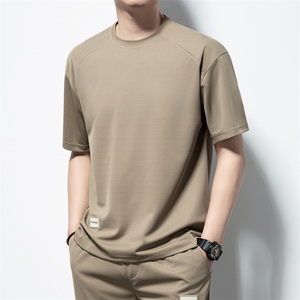 Camisetas para hombre y mujer, holgadas, informales, de cuello redondo, manga corta, al por mayor, personalizadas, de color sólido, a la moda en Europa y América. - Product Image 4