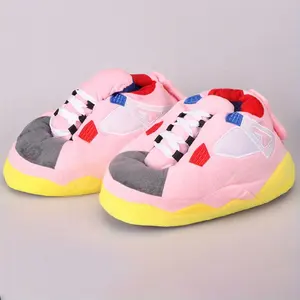 Pantofole da sneaker sportive di peluche per interni unisex pantofole per la casa