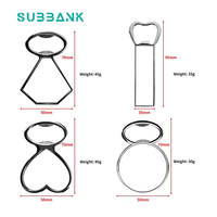 Ouvre-bouteille magnétique portable en acier inoxydable personnalisé avec logo par sublimation pour vente en gros Subbank – Support photo vierge en métal