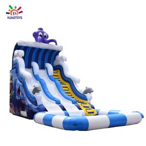 Đường trượt nước thương mại chất lượng tốt nhất với hồ bơi có lâu đài bơm hơi cho người lớn - Product Image 4