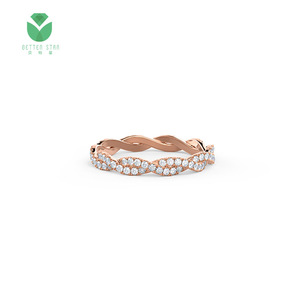 Personalizzato 9K 10K 14K 18K 20K 22K oro bianco Lab Grown Diamond anello di fidanzamento matrimonio CVD vero anello di diamanti sintetici gioielli - Product Image 1