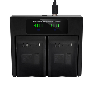 เครื่องชาร์จแบตเตอรี่ BLX1สำหรับกล้อง <span class=keywords><strong>Olympus</strong></span> OM-1 Micro SLR ช่องคู่พร้อมจอแสดงผล LCD ที่ชาร์จคู่แบบ USB 10W ป้องกันการโอวพีพี - Product Image 1