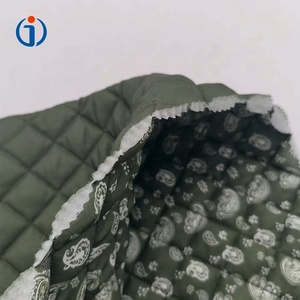 Bán Buôn Dệt 100% Polyester Màu Xanh Lá Cây Kiểm Tra Paisley In Bông Vải Với Hình Vuông Nhỏ Thiết Kế - Product Image 4