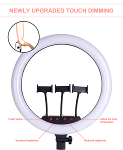 <span class=keywords><strong>Amazon</strong></span> Venta caliente 18 pulgadas círculo Selfie Led anillo de luz con soporte - Product Image 5
