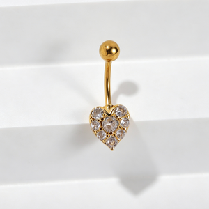 YW 14G 316L Stainless Steel Hypoallergenic Heart <strong>Belly</strong> Button Rings Navel Ombligo Body Piercing Jewelry for Women - Product Image 5