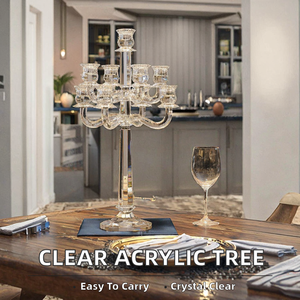 Clear Acrylic Europe Style Tree Candle Holders NEW ARRIVAL Thanksgiving Wedding Party Diwali Outdoor Table Centerpiece Decor - Product Image 2