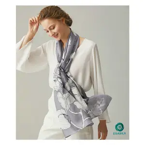 डिज़ाइनर लक्ज़री सिल्क स्कार्फ को रंगने के लिए सर्वोत्तम गुणवत्ता वाले 100% शुद्ध सिल्क स्कार्फ और शॉल