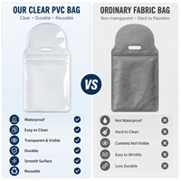 Sacs refermables en PVC transparent avec fermeture à rabat pour le rangement et l'organisation de bijoux, fournitures d'emballage pour petites entreprises, vente en gros