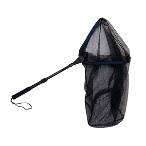 Épuisette flottante Luya en alliage d'aluminium télescopique portable pliable de conception triangulaire qui ne blesse pas les poissons, épuisette géante pour poissons - Product Image 1