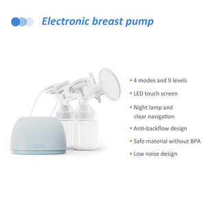 Einfache Verwendung Elektronische Milch pumpen Druck muster mit elektrischem Antrieb LED-Touchscreen 2 Flaschen für Doppel brust absaug bogen Typ 233g - Product Image 2