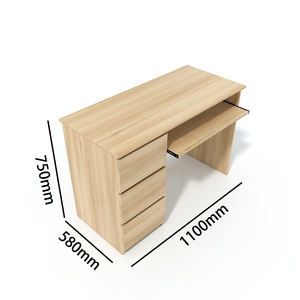 Hot Sale <strong>3</strong> Tier <strong>3</strong> Drawer Wood <strong>Computer</strong> <strong>Table</strong> Office Desk With Bookshelf for Gaming - Product Image 2