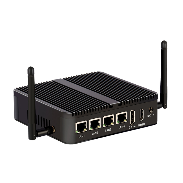 OEM Firewall Router PCs J4125 J6426 N100 with 4 Lan Port Fanless Industrial Computer Desktop HD+DP Mini PC Firewall