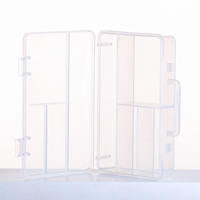Boîte PS de luxe vide à fond épais, design transparent avec logo personnalisé pour poudre minérale, pot à poudre en gros