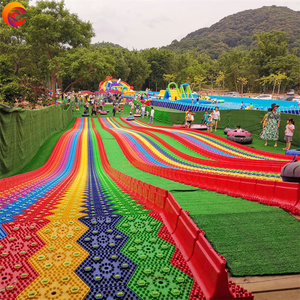 All'aperto arcobaleno slide ride di plastica colorata slide truck per parco giochi gioco arcobaleno scivolo - Product Image 3