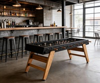 Mesa de Futbolín de Diseño Italiano de Alta Gama con Construcción de Madera para Villas de Lujo, Mesa de Fútbol para Entretenimiento en el Hogar