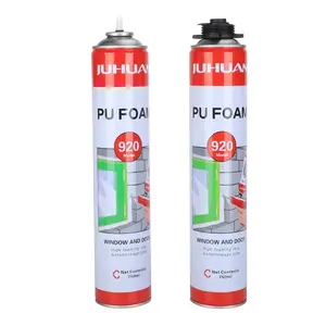 JUHUAN OEM Spray Foam Pu Onecomponent 750ml Pu Foam For Gap Filling Window Door Installation