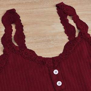 Ensemble de pyjama trois pièces décontracté pour femme en dentelle contrastante et côtelé, doux et élastique, vente chaude - Product Image 2